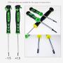 Screwdriver SET OF 6 - Magnetic Flathead and Phillips With NON-SKID Handle in Different SIZES / COLORS - Professional Repair Tool Kit For Electronics/ iPhone/ PC/ Jewelry/ Watch/ Eyeglass
