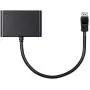 Monoprice 121972 2-Port DisplayPort 1.2 to DisplayPort Multi-Stream Transport (MST) Hub, DP to DP, Black, 7.6 x 5.8 x 1.3