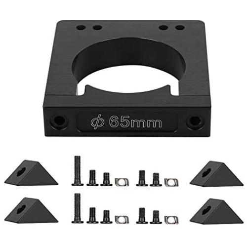 Spindle Motor Holder, CNC Motor Bracket 52/65/71mm Aluminum Shaft Spindle Motor Mount Kit for CNC Router Engraving Machine (65mm)