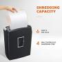 Bonsaii 6-Sheet Cross-Cut Paper Shredder, Shredders for Small Office & Home Use,4-Minute Continuous Running Time, 3.4 Gallons Wastebasket, Grey(C204-C)