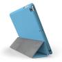 iPad Mini 1 2 & 3 Case - DUAL Blue Cover with Rubberized back and Smart Feature for Apple iPad Mini 1st 2nd & 3rd