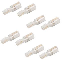Telephone Cord Detangler, Uvital Wireless Anti-Tangle Telephone Handset Cable 360 Degree Rotating Landline Swivel Cord Untangler White (8 Pack)