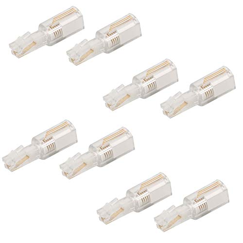 Telephone Cord Detangler, Uvital Wireless Anti-Tangle Telephone Handset Cable 360 Degree Rotating Landline Swivel Cord Untangler White (8 Pack)