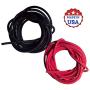 30 ft 10 Gauge High Temperature Wire 150 Degrees C Rated. UL and CSA Rated Silicone Rubber Insulated Cable Black and Red 15 ft of Each Color, Made in USA (30FT 10g Silicone Wire)