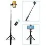 Fugetek Portable 48'' Selfie Stick & Tripod, All in One, Lightweight Aluminum, Photos, FaceTime, Video Teaching, Bluetooth Remote Compatible with iPhone 11/Xs MAX/XR/XS/X/8/8 Plus, Galaxy S10/S9/S9