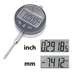 Clockwise Tools DITR-0105 Electronic Digital Dial Indicator Gage Gauge Inch/Metric Conversion 0-1 Inch/25.4 mm 0.00005 Inch/0.001mm Resolution with Back Lug Auto Off Featured Measuring Tool