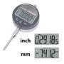 Clockwise Tools DITR-0105 Electronic Digital Dial Indicator Gage Gauge Inch/Metric Conversion 0-1 Inch/25.4 mm 0.00005 Inch/0.001mm Resolution with Back Lug Auto Off Featured Measuring Tool
