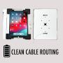CTA Digital Tablet Mount, PAD-PARAWW Premium Locking On-Wall Flush Mount for iPad 10.2-Inch (7th Gen.), iPad Air 3 (2019), iPad Gen. 6 (2018), Galaxy Tab S3 9.7”, and More, White