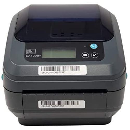 Zebra GX420D with Display, Thermal Label Barcode Printer, USB/Ethernet/Serial Connectivity, GX42-202410-000 (Renewed)