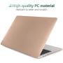 Batianda Case for MacBook Air 13 2020 2019 2018 M1 Chip A2337 A2179 A1932, Slim Plastic Hard Shell Case with Keyboard Cover & Screen Protector for Mac Air 13 inch with Touch ID, Gold