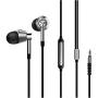 1MORE Triple Driver In-Ear Earphones Hi-Res Headphones with High Resolution, Bass Driven Sound, MEMS Mic, In-Line Remote, High Fidelity for Smartphones/PC/Tablet - Silver