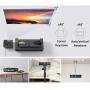 Mini Projector Portable 3D DLP-Link Smart Video for iOS/Android Phone Wireless Screen Sharing Support 4K 400 Ansi Lumens Android OS Powerful Speakers Dual WiFi Bluetooth HDMI Keystone Correction