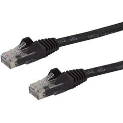 StarTech.com 25ft CAT6 Ethernet Cable - Black CAT 6 Gigabit Ethernet Wire -650MHz 100W PoE RJ45 UTP Network/Patch Cord Snagless w/Strain Relief Fluke Tested/Wiring is UL Certified/TIA (N6PATCH25BK)