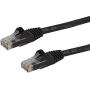 StarTech.com 25ft CAT6 Ethernet Cable - Black CAT 6 Gigabit Ethernet Wire -650MHz 100W PoE RJ45 UTP Network/Patch Cord Snagless w/Strain Relief Fluke Tested/Wiring is UL Certified/TIA (N6PATCH25BK)