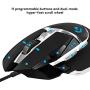 Logitech G502 Hero High Performance Gaming Mouse Special Edition, Hero 16K Sensor, 16 000 DPI, RGB, Adjustable Weights, 11 Programmable Buttons, On-Board Memory, PC/Mac - Black/White