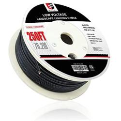 EP 12/2， 14/2， 16/2 Low Voltage Wire Primary Wire LED Strips Extension Wire Outdoor Landscape Lighting Cable 250 FT 12AWG