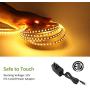 Ustellar 20ft LED Under Cabinet Lighting Kit, 1800lm Dimmable Light Strip, Hand Wave Activated Under Counter Lights for Kitchen Cabinet, Counter, Shelf- ETL Listed, 360 LEDs 3000K Warm White