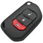 Qty(2) Alegender Black Purple Slilicone 3-Buttons Flip Key Fob Cover Case Holder Remote Skin Protector Fit for 2018 2019 Jeep Wrangler JL