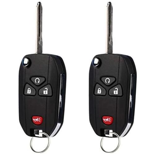 Flip Key Fob fits 2007-2016 Buick Cadillac GMC Chevy Saturn Keyless Entry Remote (15913421), Set of 2