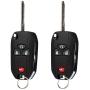 Flip Key Fob fits 2007-2016 Buick Cadillac GMC Chevy Saturn Keyless Entry Remote (15913421), Set of 2