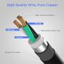 BougeRV 40 Amp 40 ft NEMA 6-50 Welder Extension Cord 8/3 Gauge Heavy Duty Industrial Welding Machine Cord with Lighted End, 250 Volt 8AWG/3C ETL for Mig Welder Cord for Hobart, Lincoln, Miller