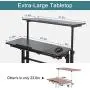 Cocoarm Stand Up Computer Desk, Height Adjustable Standing Desk Sit Stand Converter Computer Desktop Workstation, Moveable with Wheels ((Host Shelf Included))