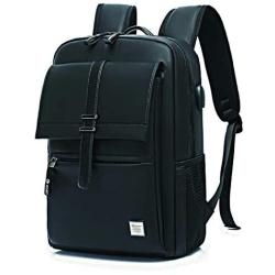 Laptop Backpack, Gebnuit Business Bags Casual Student Travel Laptop Computer Backpack Rucksack with USB Charging Port, Slim Lightweight Anti-Theft Water Resistant, Fits 15.6 Inch Laptop