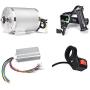 Electric Scooter Motor 48V 2000W Mid Drive Motor DC Brushless Controller 45A with LCD Throttle Grip 3-speed Switch for Go Kart ATV Electric Bicycle Conversion Kit (48V 2000W 45A motor kit)