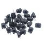 mxuteuk 50pcs Black Self-Lock Micro Push Button Switch DC 30V 1A for DIY SMD Flashlight Type Light Lamp Wall Outlet Latching Mini ON/Off Switch BK-1208