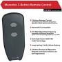 Marantec M3-2312 (315 MHz) 2-button Garage Door Opener Remote, Gray