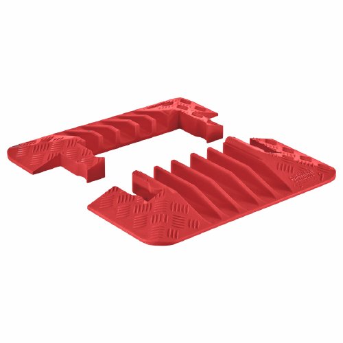 Guard Dog GDEC5X125-O Polyurethane Heavy Duty 5 Channel Cable Protector Male and Female End Caps, Orange , 14'' Length, 19.75'' Width, 1.87'' Height (Pair)