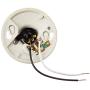 Leviton 9726-C2 One-Piece Glazed Porcelain Outlet Box Mount Incandescent Lampholder, Pull Chain, Top Wired, White
