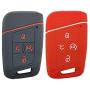 2Pcs Coolbestda Compatible with 2021 2020 2019 VW Volkswagen Tiguan Atlas Jetta Passat Golf Alltrack Push Start Key Fob Sleeve Pouch Case Keyless Entry Protector (Key in ignition OR Flip Key NOT FIT)