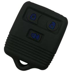 Coolbestda Rubber 3 Buttons Key Fob Cover Case Shell Keyless Entry Jacket Holder for Ford F150 F250 F350 Explorer Ranger Escape Expedition