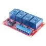 KNACRO 4-Channel DC 12V Relay Module High Low Level Triggering Optocoupler Isolation Load 10A DC 30V / AC 250V for PLC Automation Control, Industrial System Control(DC 12V 10A, 4-Channel)