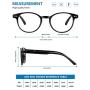 Axot Reading Glasses Blue Light Blocking 5 Pack, Retro Computer Glasses Anti Eye Strain/Glare/Headache for Women Men