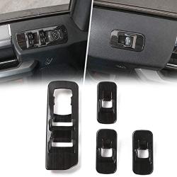 Car Window Lift Switch Panel Decoration Frame Cover Trim for 2015 2016 2017 2018 Ford F150 Accessories (Black)