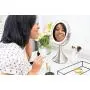 iHome All-in-One, 7X Magnify, 9'' 2-Sided LED Bluetooth Audio, Phone Charging Makeup Mirror, Bright LED Light Up Mirror, Natural Light, Double-Sided Vanity Mirror, Hands-Free Speakerphone