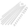 One-Cord Channel Cable Concealer - CMC-03 Cord Cover Wall Cable Management System - 125'' Cable Hider Raceway Kit for a Power Cord, Ethernet Cable, Speaker Wire - 8X L15.7in, W0.59in H0.4in, White