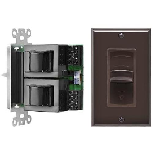 OSD Audio 100W in-Wall Home Theater Speaker Slider – Volume Control Switch, VMS100 (Brown)
