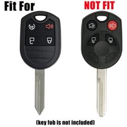Coolbestda Silicone 4Buttons Key Fob Remote Control Cover Case Holder Keyless Entry for Ford F150 F-150 F250 F350 Mustang Fusion Explorer Taurus Expedition Lincoln MKS MKX MKZ Navigator