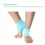 NatraCure Vented Moisturizing Gel Heel Sleeves - (Skin softening footcare treatment socks for Cracked heels, Dry feet, Foot calluses, Rough heel socks - (608-M CAT) - Color: Aqua Blue - Size: Regular