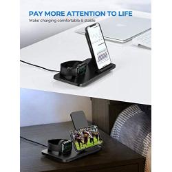Seneo 2 in 1 Wireless Charger, Dual Wireless Charging Station with iWatch Charger Stand for iWatch 5/4/3/2, 7.5W Qi Fast Charger for iPhone 11/11 Pro Max/XR/XS/X/8/8P (No iWatch Cable or Adapter)