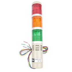 Nxtop Industrial Lamp Post LED Alarm Circular Tower Lamp Indicator Continuous Light Light Warning Lamp Buzzer Red Green Yellow DC 12V