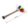 UCTRONICS Breadboard Alligator Clip Jumpers - Gator to Male and Female Jumper Wires Test Lead 2x10pcs 8 inch for Power Supply,LED Strips, Multimeters, Arduino Lilypad and Raspberry Pi