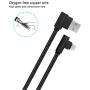 MFI Certified 5 Pack(3/6/6/10/10FT) Right Angle iPhone Cable Lightning Fast Charger Nylon Braided Data Cord 90 Degree Elbow for Game Video Compatible with iPhone 12 11 Pro Max XR XS Max iPod (Black)