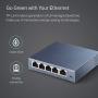 TP-Link TL-SG105 | 5 Port Gigabit Unmanaged Ethernet Network Switch, Ethernet Splitter | Plug & Play | Fanless Metal Design | Shielded Ports | Traffic Optimization | Limited Lifetime Protection