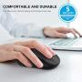 WisFox 2.4G Wireless Mouse for Laptop, Ergonomic Computer Mouse with USB Receiver and 3 Adjustable Levels, 6 Button Cordless Mouse Wireless Mice for Windows Mac PC Notebook (Black)