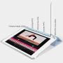 KenKe iPad 2018/2017 Case with Pencil Holder,Smart Trifold Stand Lightweight Protective Soft Silicone Smart Trifold Stand Cover Auto Sleep/Wake for iPad 6th / 5th Generation Case 9.7 inch -White ice
