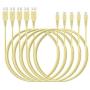 iPhone Charger Cable 3ft 5Pack,[MFi Certified] Lightning Cable 3 Foot,Ailawuu iPhone Cord USB Fast Charging Compatible with iPhone 11/11 Pro/Pro Max/X/XS Max/XR/8/8 Plus/7/7 Plus/iPod (Yellow)